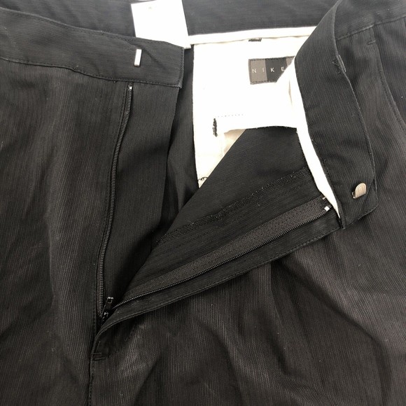 Nike Golf Mens 36 Pleated Bermuda Shorts Black Dri Fit 4 Pocket 9" Chino 186264 - Picture 5 of 9